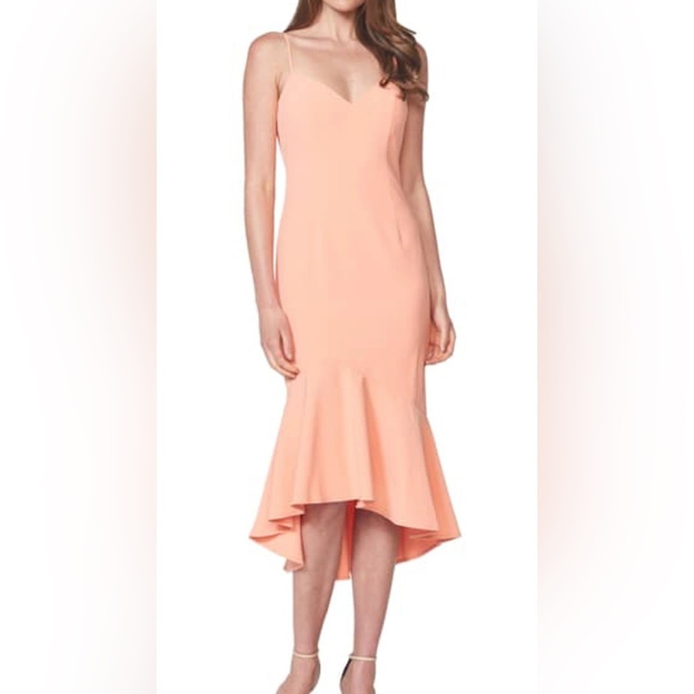 Bardot Lisandra Midi Dress in melon size 4 bnwt